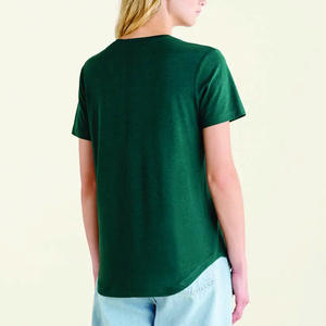 Camisetas de Manga Corta con Cuello en V para Mujer, 100% Ecológicas, de la Mejor Calidad, Disponibles en Todas las Tallas, OFERTA - Product Image 2