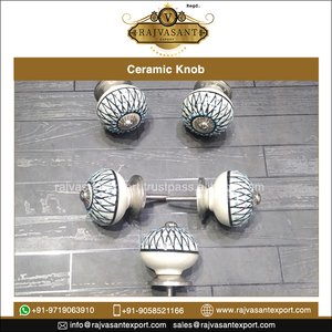Perilla de cerámica elegante de acero inoxidable más vendida para manijas de gabinete de cajón decorativas interiores para uso en cocina - Product Image 4