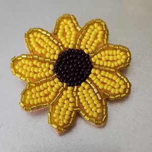 Parches bordados con cuentas de semillas de moda para chaquetas y camisas Parches bordados con cuentas de cuentas hechas a mano para bolsos hechos a mano - Product Image 5