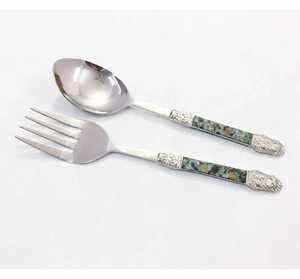 Nueva tendencia, mango Chapado en plata, acero inoxidable, accesorios de cocina antiguos para el hogar, cubiertos, vajilla, cubiertos, juego de herramientas para ensalada - Product Image 6