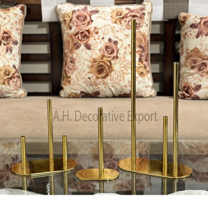 Florero dorado de 3 tallos, florero de tallo de mesa exquisito de nuevo diseño para boda y decoración del hogar - Product Image 2