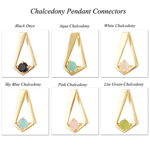 Conector colgante de ónix negro facetado, diseñador de collar de Latón chapado en oro, fabricación de dijes, suministros para encontrar joyas - Product Image 2