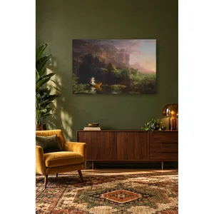 Fida Thomas Cole Le voyage de la vie : Impression sur toile sur le thème de l'enfance - Product Image 5