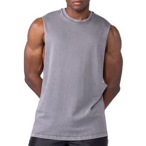 Top Largo sin Mangas con Abertura Lateral Lavado, Venta al por Mayor, Alta Calidad, Precio Económico, Liso, para Fitness, Deportes, Ropa de Verano, a la Moda, OEM - Product Image 1