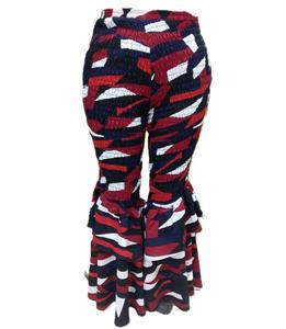 กางเกงผ้าชีฟองมีขอบพิมพ์ลายสำหรับผู้หญิงกางเกงสม็อกแบบออกแบบได้ตามต้องการ - Product Image 2