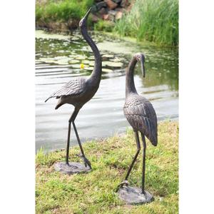 Escultura de cisne de bronce moderno, estatua de Metal hecha a mano para jardín, Juego de 2 piezas para decoraciones navideñas y navideñas - Product Image 2