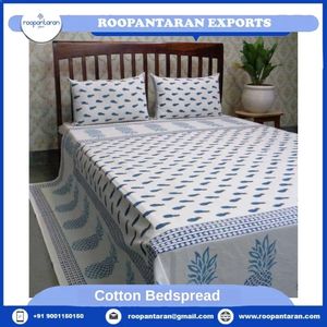 100% Cotton Kids' Bedspread Duvet Set Hand Block Printed 200TC Thread Count Eco-friendly <b>White</b> Multi Colors Customized Designs - Product Image 6