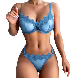 Amant Romance Sexy Lingerie maille chaude imprimé fleuri ensemble de Lingerie respirant femmes luxe dentelle soutien-gorge bref costume sans couture - Product Image 5
