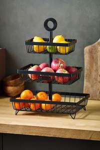 Bol à fruits luxueux ajouré, élégant centre de table circulaire en fil métallique |   Panier à fruits décoratif de qualité supérieure pour table à manger - Product Image 6