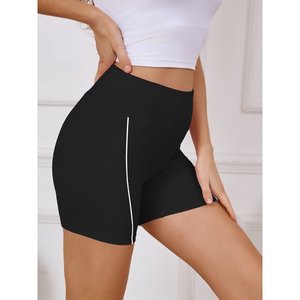กางเกงขาสั้นเอวสูงแห้งเร็วของผู้หญิงพร้อมเทคโนโลยียืด4ทางสำหรับกิจกรรมประจำวันและกีฬา - Product Image 2