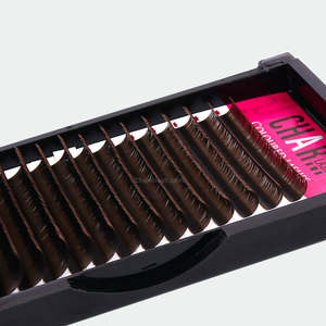 Extensiones de pestañas marrones CC/DD de alta calidad Varios espesores (0,15mm) BC Curl Pestañas marrones oscuras Venta al por mayor OEM ODM - Product Image 1
