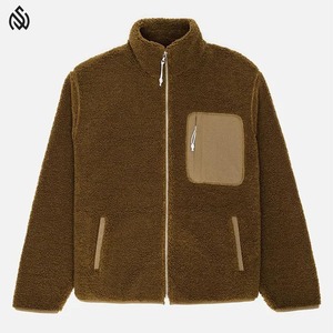 Sherpa d'hiver réversible personnalisé polaire vente en gros de fourrure Streetwear Teddy extérieur polaire Sherpa veste d'hiver pour les hommes - Product Image 1