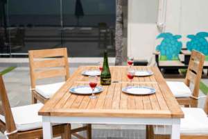 Mesa de Bar de madera maciza de teca del fabricante para uso en hoteles o restaurantes al aire libre muebles de barra duraderos de Indonesia - Product Image 4