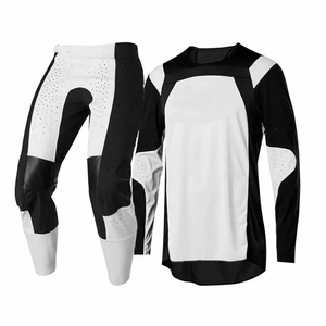 MX JERSEY PANT BMX MTB ชุดแข่งมอเตอร์ไซค์วิบากสีดำแดงออกแบบได้ตามต้องการ - Product Image 5