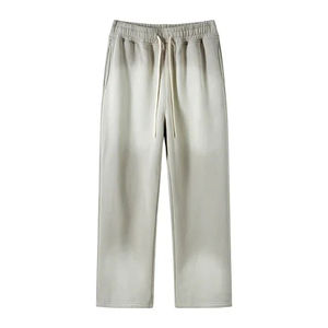 Pantalon à jambe droite Street Design séchage rapide décoloration délavé brodé 2 poches Style pantalons de survêtement pour hommes Vente en gros - Product Image 4