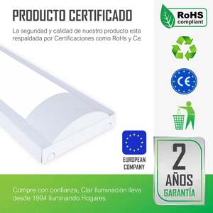 Luminaire LED 60 cm 10 W, étanche, avec abat-jour, 2 tubes non inclus, catégorie de produit : luminaires de plafond - Product Image 1
