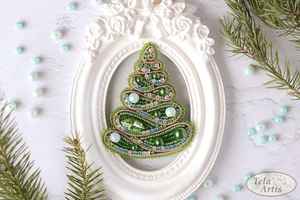 Broches con cuentas Broche de diseñador hecho a mano. Accesorios de alta calidad. Broche de diseño único. Baby shower, el mejor regalo. - Product Image 5