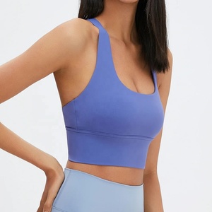 Vente en gros de logo personnalisé, haut court vert pointu, soutien-gorge de Sport sans couture, haut court personnalisé, séchage rapide, course à pied, soutien-gorge de Sport - Product Image 2