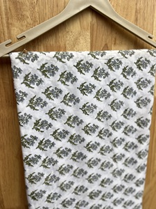 Matière première de tissu de coton 100% imprimé par bloc de main pour la robe légère par la cour au fournisseur de taux d'usine - Product Image 3