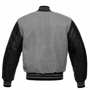 Chaqueta Varsity de Lana para Hombre con Mangas de Cuero, Chaqueta de Béisbol Universitaria Personalizada, Servicio OEM y ODM - Product Image 3