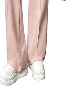 Pantalons amples d'été pour femmes, cordon élastique, fermeture à cordon, léger, classique, devant plat, décontracté, couleur personnalisée, haute qualité - Product Image 1