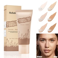 Ensemble de fond de teint liquide à haute teneur en minéraux pour peau foncée Contrôle de l'huile longue durée Finition mate hydratante Couverture Correcteur blanchissant
