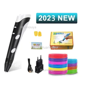 2023 새로운 3d 프린터 펜 3D 드로잉 아트 펜 1.75mm 플라스틱 필라멘트 아이들을위한 3d 인쇄 펜 LCD 화면