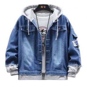 <b>Long</b> <b>Winter</b> 100% Cotton Denim <b>Jacket</b> with V-neck Zipper Closure and Chest Pockets-Unisex - Product Image 6