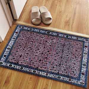 พรมลายเหรียญเบอร์กันดี: ของตกแต่งบ้านสไตล์ชนบท ลายพิมพ์ 3 มิติ พร้อมพรมขนนุ่ม - Product Image 4