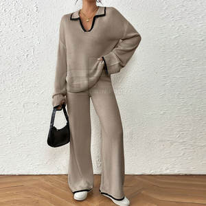 Ensemble deux pièces oversize pour femme, tenue décontractée pour la maison et l'extérieur - Product Image 2