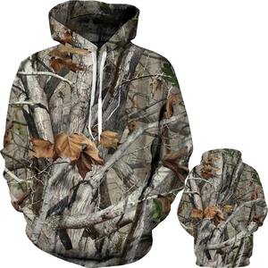 Sudadera con Capucha de Camuflaje Digital para Hombre, Informal, Transpirable, de Forro Polar, Diseño Holgado para Otoño, Ropa de Calle, Sudadera con Capucha Ignífuga - Product Image 5