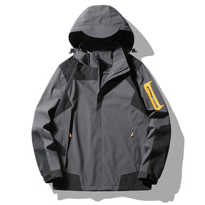 Veste à capuche zippée personnalisée, softshell léger, écologique, respirant, séchage rapide, imperméable, coupe-vent pour homme, veste en coton - Product Image 6