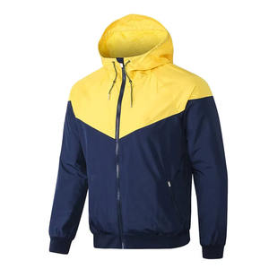 Fabrication de vestes de pluie veste de survêtement imperméable personnalisée en polyester et nylon veste coupe-vent softshell à fermeture éclair de haute qualité pour hommes - Product Image 1