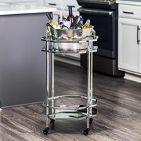 Seau à glace de luxe en acier inoxydable avec poignées |   Trophée en métal décoratif de style refroidisseur pour bar, hôtel et fêtes