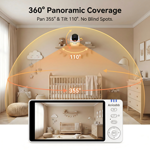Anicebb ABM580 Caméra de surveillance pour bébé 1920x1080P FHD avec écran IPS 5 pouces, connexion WiFi 2,4 GHz, détection de mouvement IA, vision nocturne, communication bidirectionnelle - Product Image 3