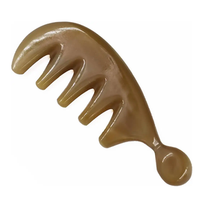 Peine de cuerno de buey de diente fino natural Regalos encantadores para amigos y familias Peine de cuerno de búfalo calidad duradera - Product Image 3