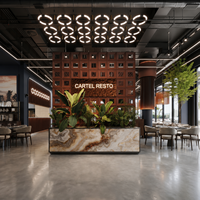 Ensemble de tables et chaises en bois massif rembourrées en tissu demi-rond sur mesure pour cantine, cafétéria, café et restaurant (vente en gros)
