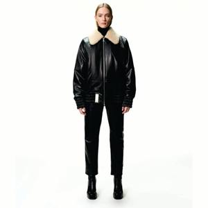 100% cuir véritable Mr. saturday Aviator veste sans sexe fabrication personnalisée coupe surdimensionnée patchs brodés Nylon Spandex - Product Image 4