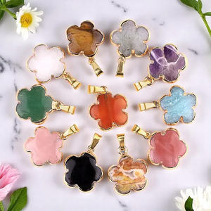 Impressionnant fait à la main en argent Sterling mélange de pierres précieuses pendentif fleur forme lunette réglage pour ensemble de bijoux de mode pour cadeau d'anniversaire - Product Image 5