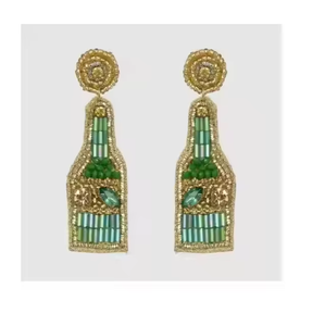 Pendientes de Botella de Champán con Cuentas Hechos a Mano, Pendientes Colgantes Festivos para Fiestas, Joyería de Moda para Mujeres y Niñas - Product Image 6
