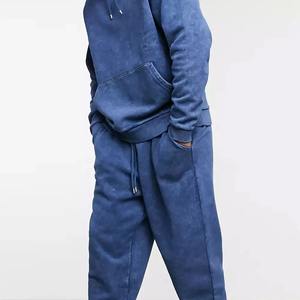 Wholesalers Winter Tracksuit High Quality 2 Piece Set Acid Wash Distressed Men <b>Joggers</b> Suits Set Tracksuits for Men - Product Image 6