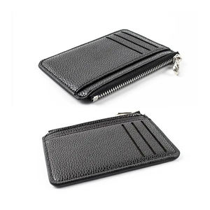 ที่ใส่บัตรหนังแท้แบบมินิมอลกระเป๋าสตางค์แบบบางพร้อมเคสบัตรเครดิตสำหรับผู้ชายและผู้หญิง - Product Image 1