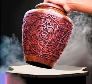 ไม้แกะสลักทำด้วยมือโกศสำหรับเผาขี้เถ้าของมนุษย์วัสดุสิ้นเปลืองสำหรับผู้ใหญ่ชายหรือหญิงโดย ayaans - Product Image 1