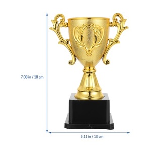 Plastic with Gold Metallic Finish with Base <b>Trophy</b> Cup Achievement Award Prize for Sports School Events Party Variety Size - Product Image 4