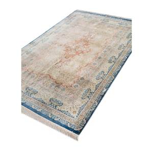 Alfombra de Seda Azul Gulmarg Anudada a Mano Pae-5305 con Patrón de Medallón para Uso Doméstico - Product Image 2