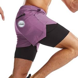 Pantalones cortos de gimnasio para hombre con logotipo personalizado en el forro, pantalones cortos para correr para hombre con Forro corto - Product Image 6