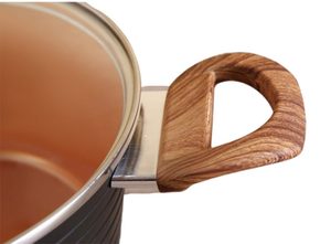 ขายส่งเซรามิกไม่ติดเคลือบเหนี่ยวนำด้านล่างตายหล่ออลูมิเนียมหม้อเครื่องครัวห้องครัว - Product Image 6