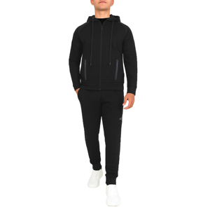 Ensemble sweat à capuche et jogging pour homme, automne, décontracté, respirant, tissé, en molleton technique polyester/coton 500g - Product Image 1