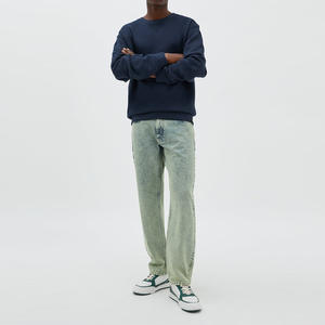 Sweat-shirt pour homme en tissu épais de coupe normale de haute qualité OEM 100% Sweat-shirt à col rond en coton molletonné avec logo personnalisé - Product Image 4