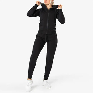 High Quality Women's Hooded Sweatshirts Customized Logo Printing Embroidery <b>Black</b> Cotton Winter Wear for Autumn Season - Product Image 5